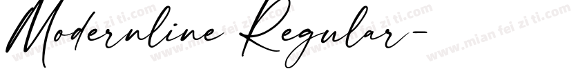 Modernline Regular字体转换